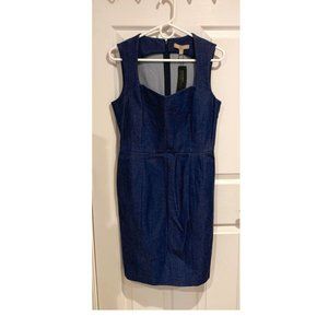 Banana Republic Sloan Denim Dress Size 10 NEW Blue Bodycon Mini Minimalist 90s